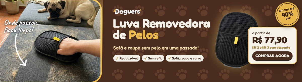 Luva removedora de pelos: tira o pelo do sofá e da roupa