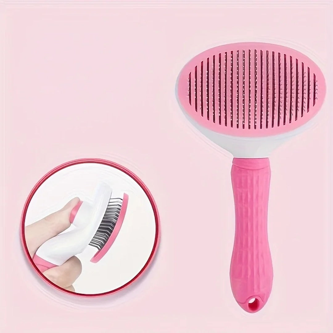 Escova removedora de pelos rosa