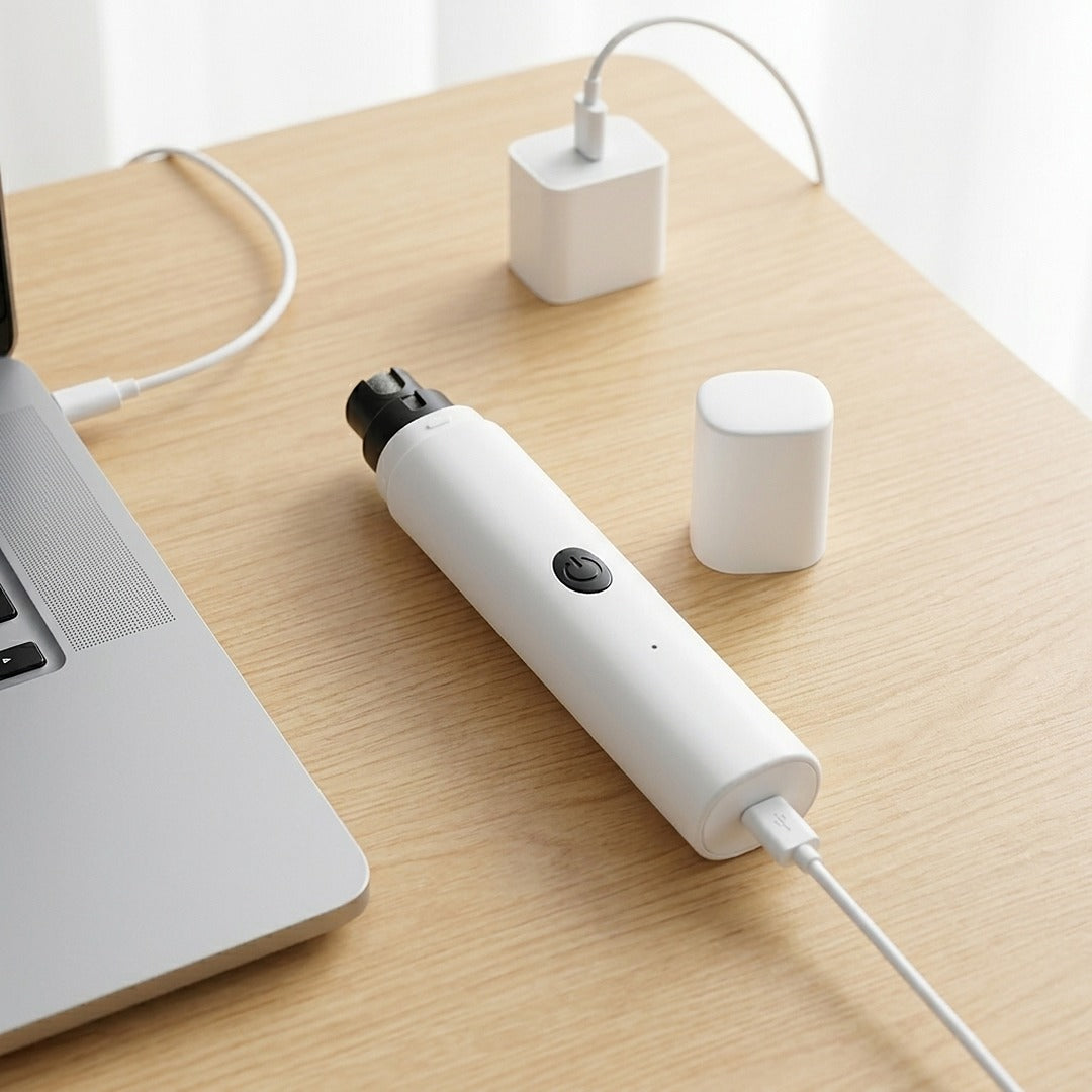 Lixa recarregando pelo cabo USB